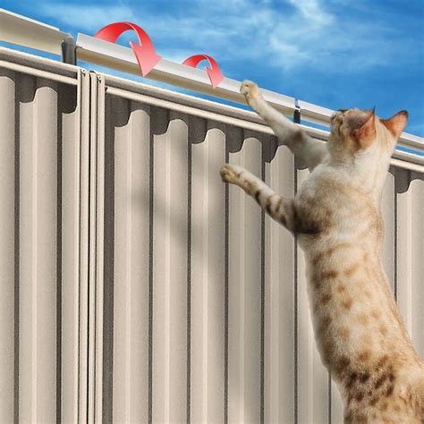 cat fence climbing deterrent|cat proofing your backyard.